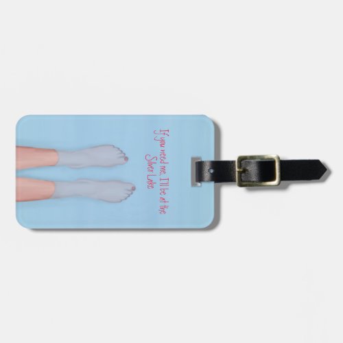 pretty feet soaking in the cool water    luggage t luggage tag