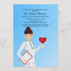 Pretty Female Medic Invitation