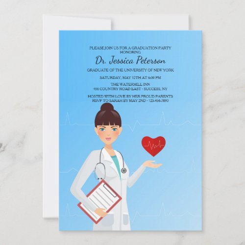 Pretty Female Medic Invitation