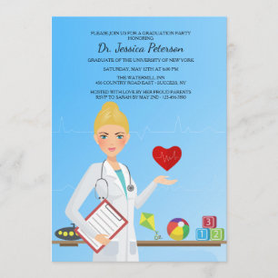 Pretty Female Pediatrician Invitation