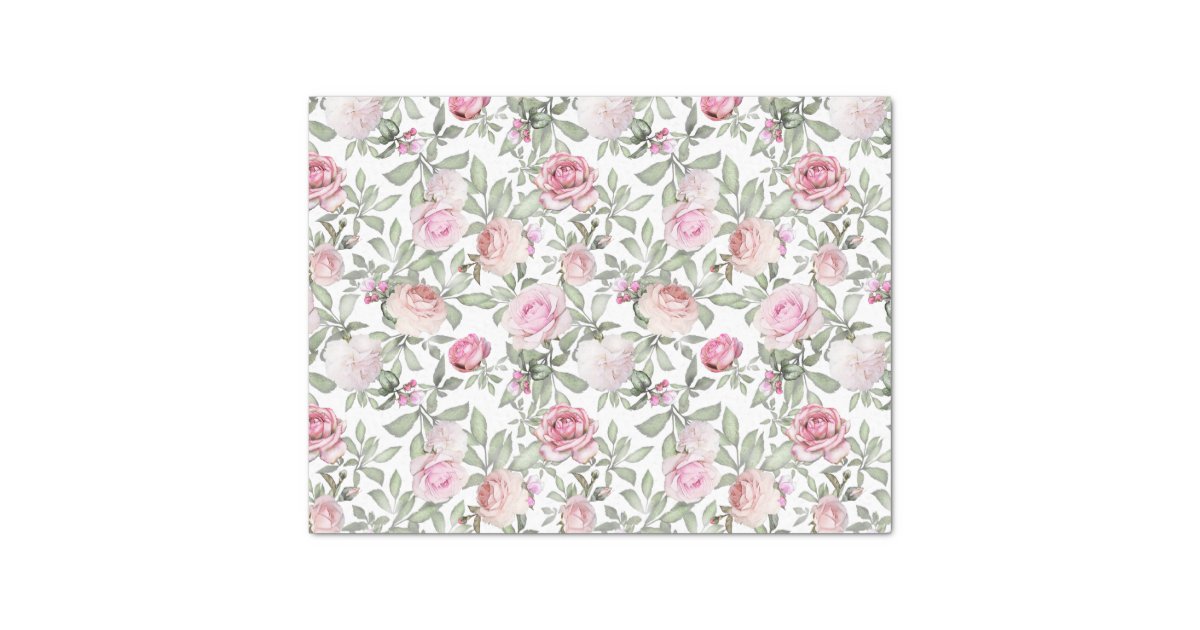 Floral delicate watercolor Wrapping Paper, Zazzle