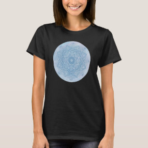 Pretty Feminine Girly Blue Flower Zen Boho Lotus M T-Shirt