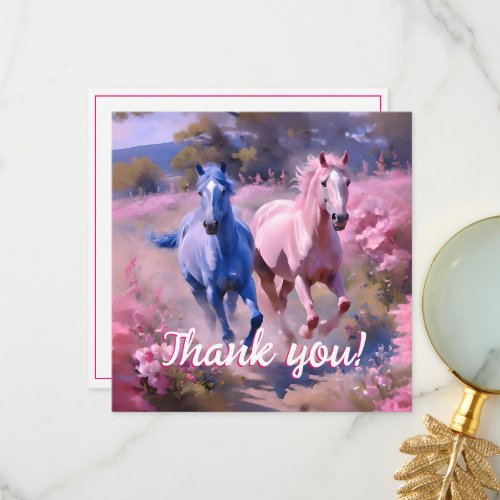 Pretty Filly Or Colt   Thank You Card