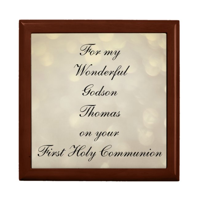 Pretty First Holy Communion Godson Gift Box (Front)