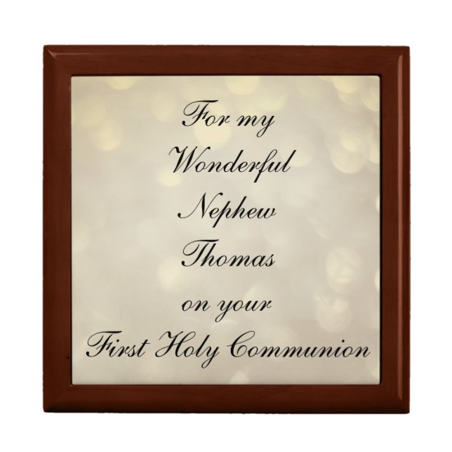 Pretty First Holy Communion Nephew Gift Box (Front)