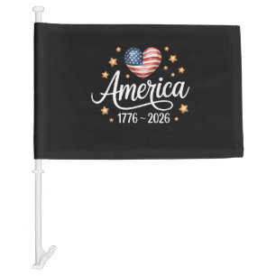 Pretty Flag Heart 1776-2026 July 4th 250th