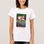 Pretty Flamingo T-shirt at Zazzle