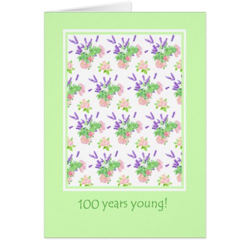 Pretty Floral 100th Birthday Greeting