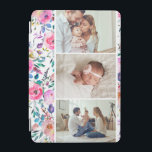 Pretty Floral 3 Photo iPad Mini Cover<br><div class="desc">A special personalized gift for mom, grandma or anyone who loves bright colors and feminine spring florals! This design features a watercolor botanical background with 3 of your custom photos. Use the design tools to add your name or other text in any font and colors you like. Upload more photos,...</div>