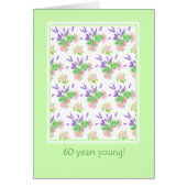 Pretty Floral 60th Birthday Greeting (Front)