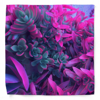 Pretty Floral Abstract Succulent Nature Photograph Bandana