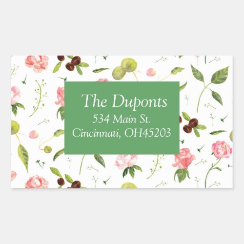 Pretty Floral Address Labels