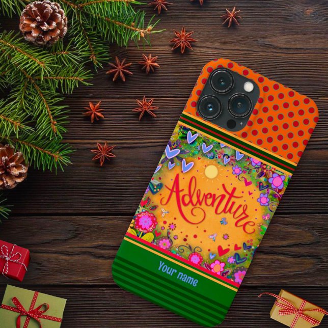 Pretty Floral Adventure Inspirivity Name Heart Case-Mate iPhone Case (Creator Uploaded)