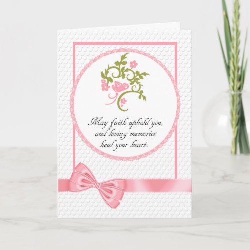 Pretty Floral And Butterfly Heartfelt Sympathy Card