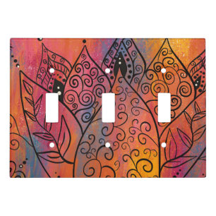Pretty Floral Art Light Switch Cover