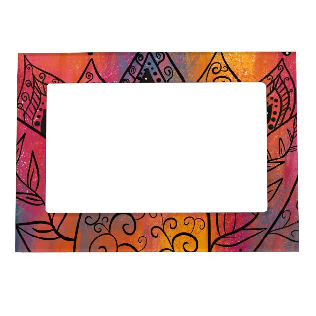 Pretty Floral Art Magnetic Frame (Front)