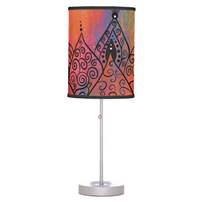Pretty Floral Art Table Lamp (Front)