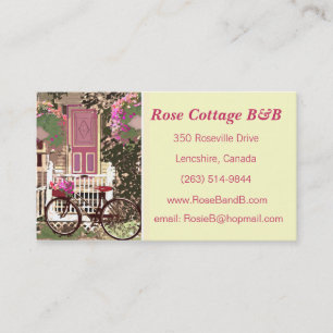 Pretty Floral Bed & Breakfast / Cottage Rental Business Card