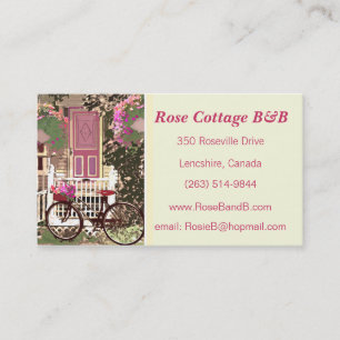 Pretty Floral Bed & Breakfast / Cottage Rental Business Card