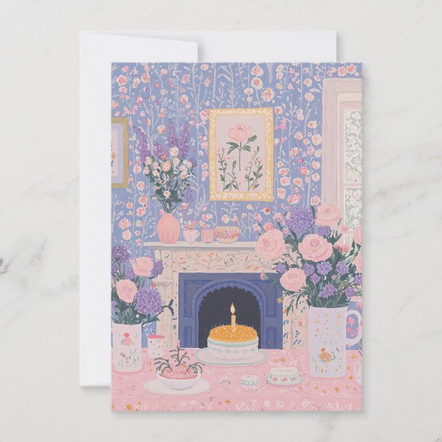Pretty Floral Birthday Card (Front)