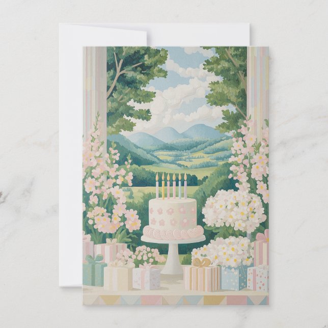 Pretty Floral Birthday Card (Front)