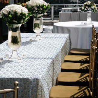 Pretty Floral Blue White Pattern