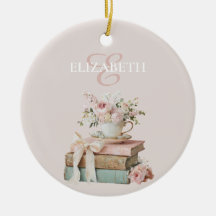 Pretty Floral Bookish Book Lover Personalized