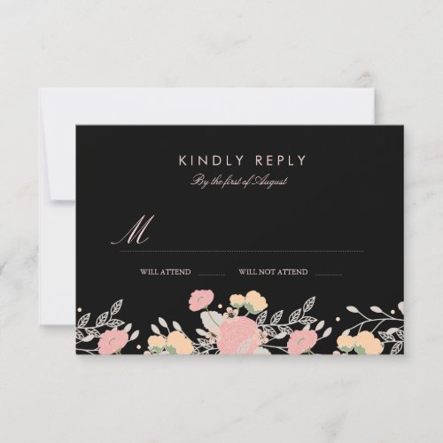 Pretty Floral Botanical RSVP