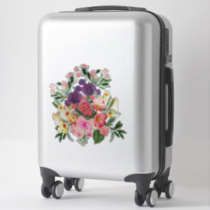 Pretty Floral Bouquet Digital Painting by Cherie Sticker