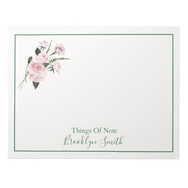 Pretty Floral Bouquet Notepad (Front)