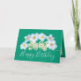 Pretty Floral Bouquet White Orchid Flower Birthday Card