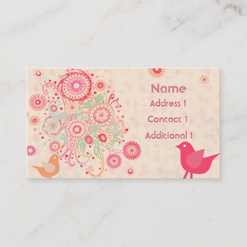 Pretty Floral  Business Business Card Templates