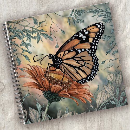 Pretty Floral Butterfly Notebook