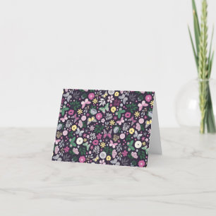 Pretty Floral Calico Design Note Cards