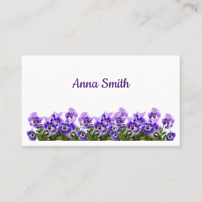 Pretty Floral calling cards (Front)
