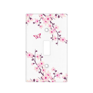 Graphics Wallplates,Triple Rocker Cherry Blossoms Switch Covers Wall Plate 