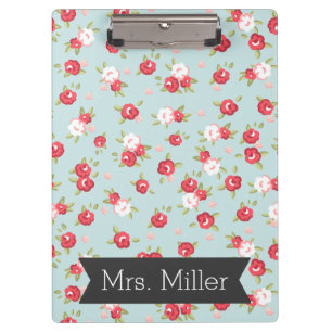 Pretty Floral Clipboard - Personalize