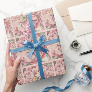 Pretty Floral Color Pencil Illustration (AI) Photo Wrapping Paper