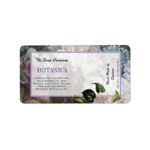 Pretty Floral Cosmetics Packaging Sticker/Label Label