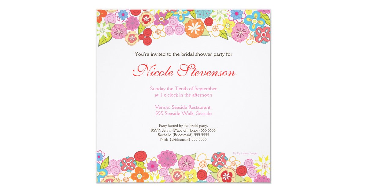 Pretty Bridal Shower Invitations 8