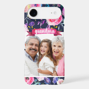 Pretty Floral Custom Photo Gift for Grandma iPhone 17 Air Case