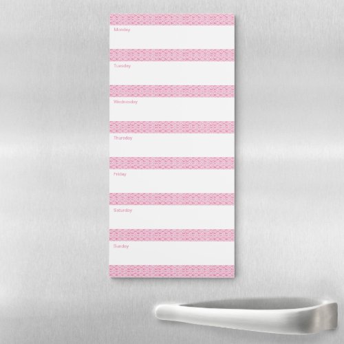 Pretty Floral Daily Weekly Magnetic Planner Pink Magnetic Notepad