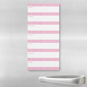 Pretty Floral Daily Weekly Magnetic Planner Pink Notepad