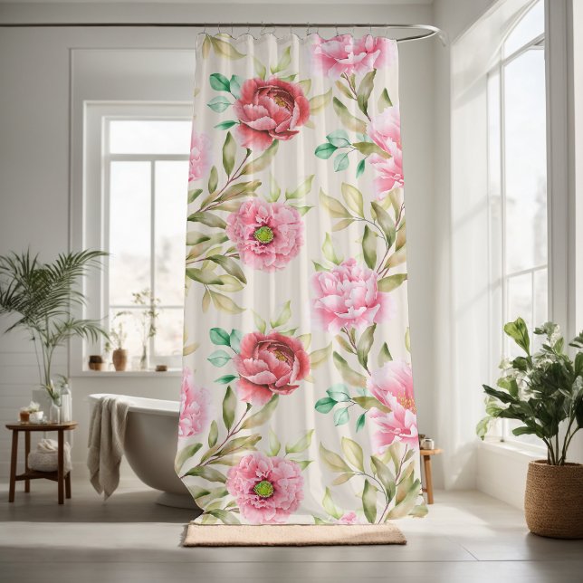 Pretty floral decorative eye-catching  shower curtain (Creator Uploaded)