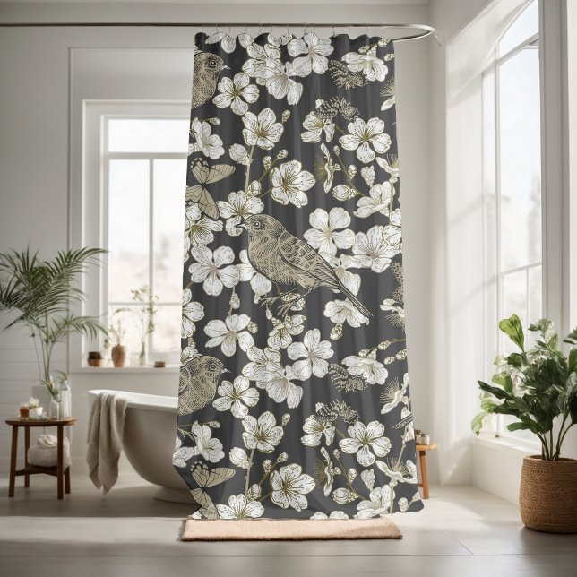 Pretty floral decorative eye-catching   shower curtain (Creator Uploaded)