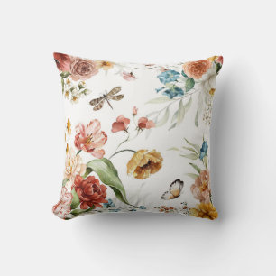 Pretty floral decorative eye-catching throw pillow