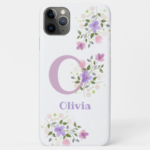 Pretty Floral Design Personalised Cell Phone Case
