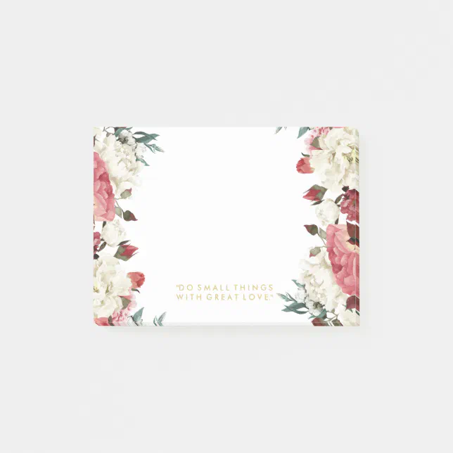 Pretty Floral Design Post It Notes | Zazzle