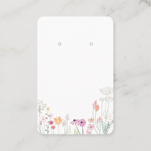 Pretty Floral Earring Display Cards for DIY Punch