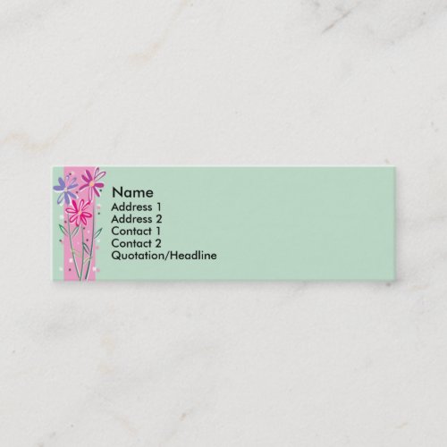Pretty Floral Edge Profile Cards Business Cards